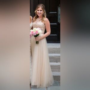 Morilee by Madeline Gardner Champagne Bridesmaid Dress